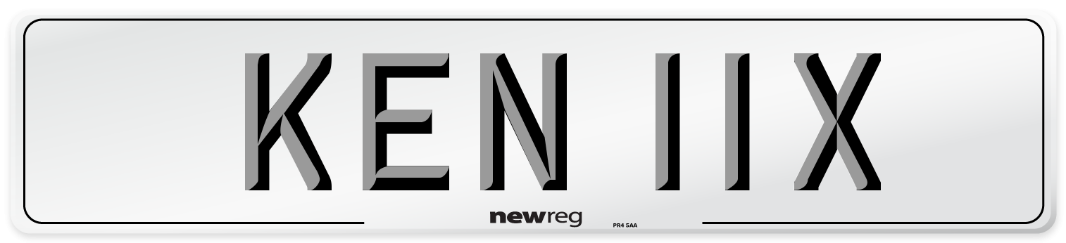 KEN 11X Number Plate from New Reg